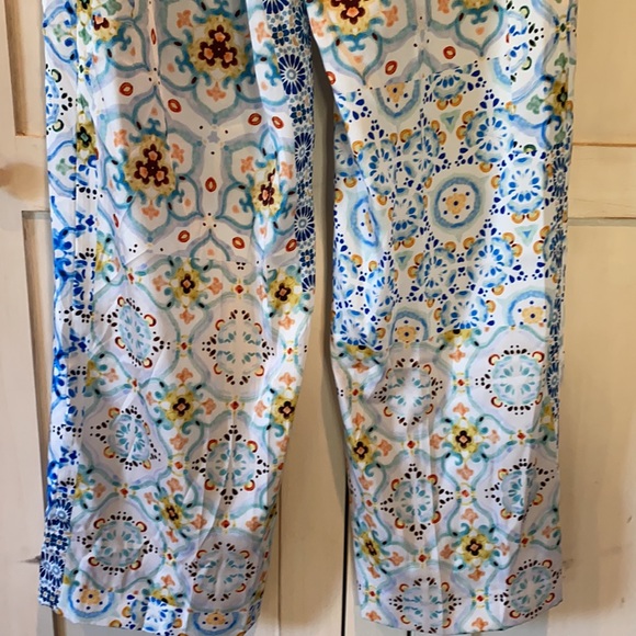 ZARA multi printed patchwork polyester pants and top - Picture 8 of 16